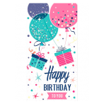 OPTIMA Конверт для денег "Happy birthday to you" (шарики и подарки) 1-04-0479
